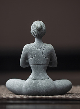 瑜伽少女体式艺术造型人物工艺品文艺摆件家居桌面瑜伽馆装饰品