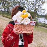 Корзина для пикника Ins Bamboo Baske Picnic Persance Products Net Red Полный набор покупок Dao Goto и ткачество