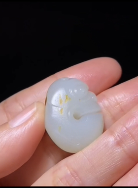 天然正品新疆和田籽料玉猪龙 独籽一级油糯满毛孔 带证书全国复检