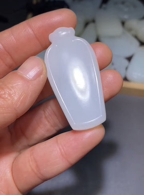 精品新疆和田玉籽料平平安安平安无事牌 脂白肉细49.5×24.5×9mm