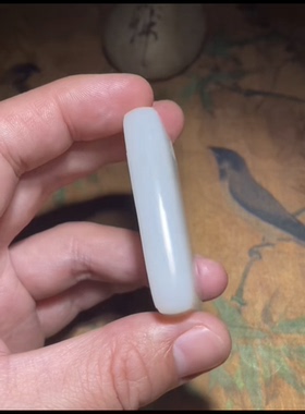 高品质新疆和田玉籽料 一级白 平安无事牌 糯润油细 56*32*11.5mm