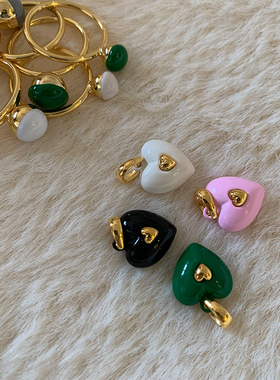 韩国玉髓ins爱心吊坠挂饰项链