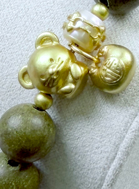 金鼠添瑞｜2026年新年五行系列茉莉绿茶黑曜石绿檀手串草本系列