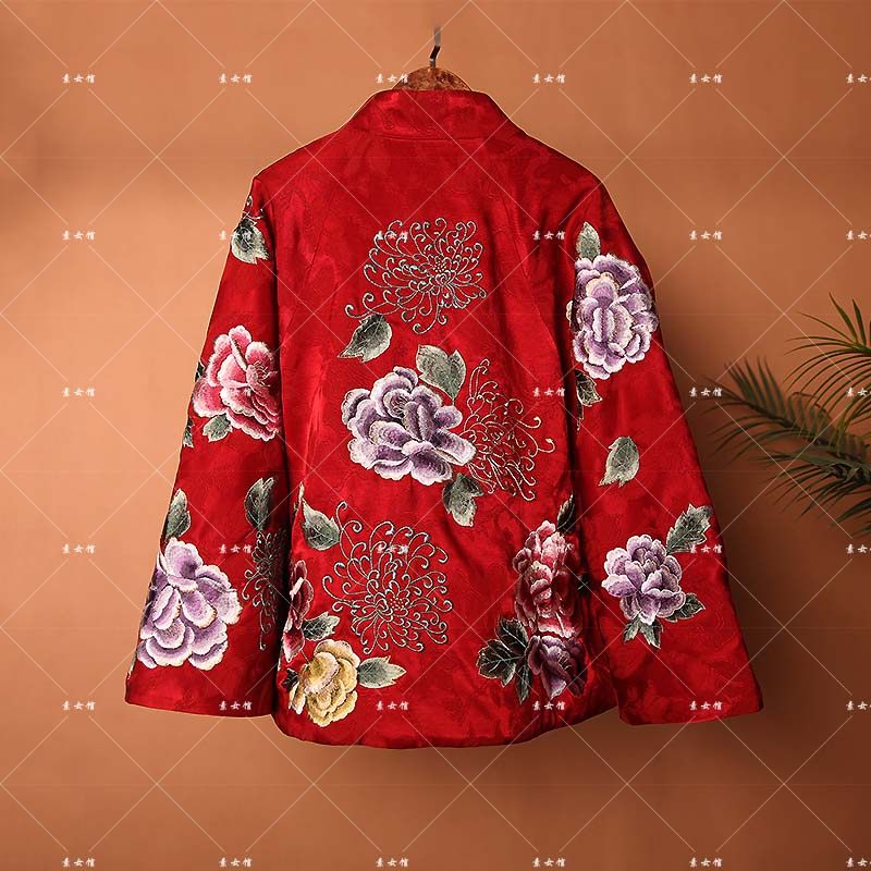 25308素女馆新款前后满绣对襟棉服,淘宝优惠券,粉丝福利购,淘宝优惠卷