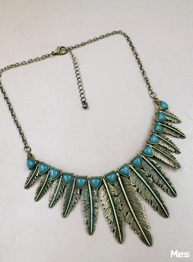 bijoux欧美重工宝石毛衣链