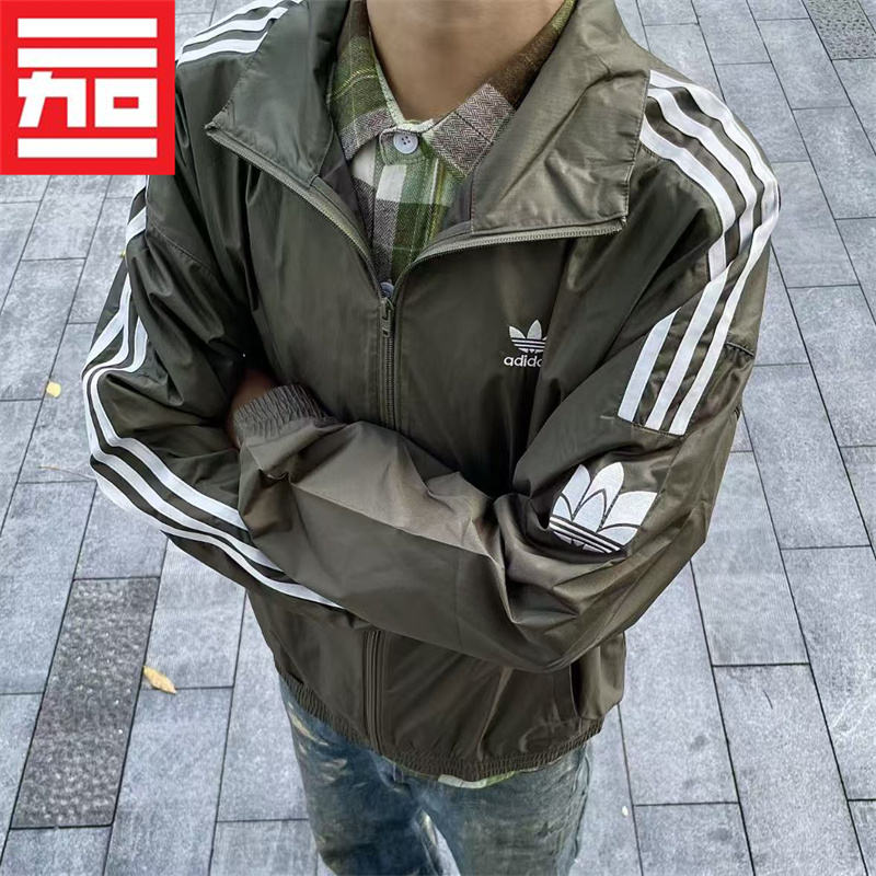 Adidas阿迪达斯三叶草男女梭织休闲夹克外套GN3535 JM2716 JI7534 - 图0