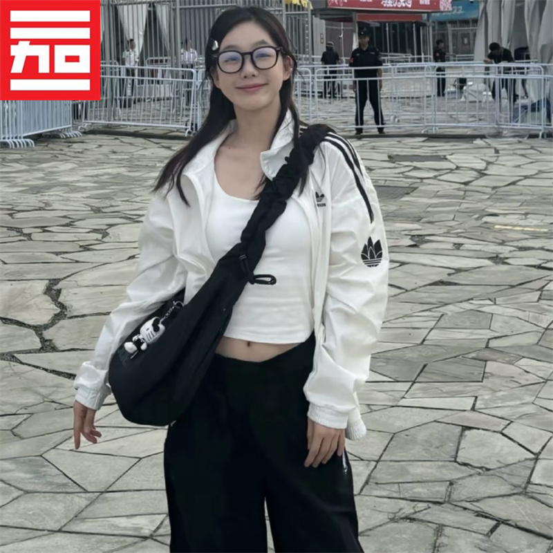 Adidas阿迪达斯三叶草男女梭织休闲夹克外套GN3535 JM2716 JI7534 - 图2