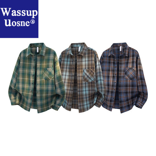 Wassup Uosne时尚休闲宽松复古春200300亚麻长6080岁夏季免烫痞帅 - 图2