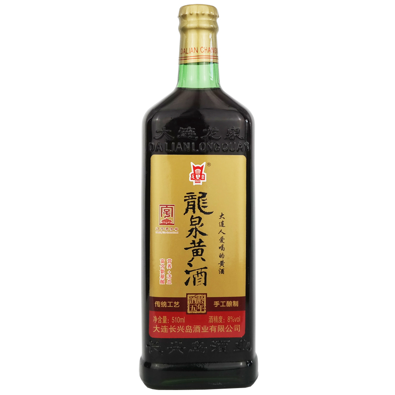 大连龙泉黄酒药引子用酒泡膏剂固元阿胶酒8八度瓶装干型低度低糖 - 图3