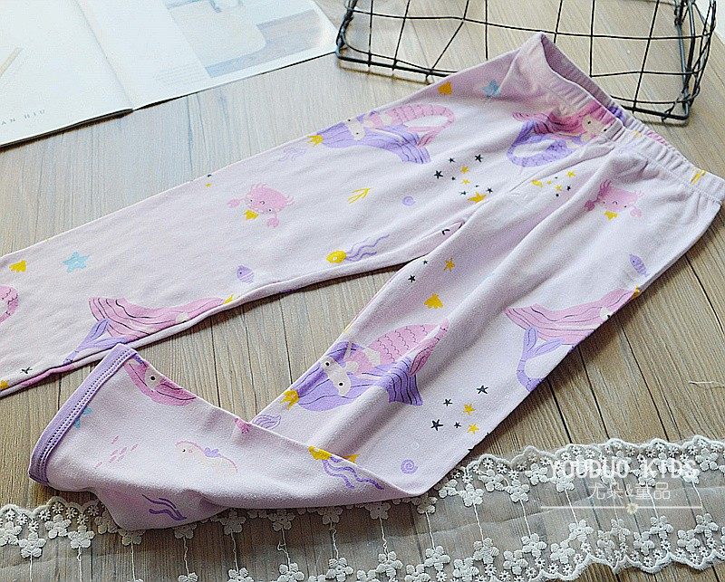 A类 女童内衣套装 儿童美人鱼秋衣秋裤两件套 纯棉家居服2025秋冬,淘宝优惠券,粉丝福利购,淘宝优惠卷