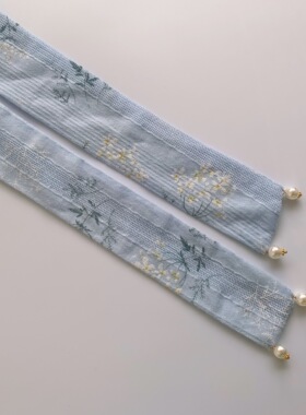 2米古风汉服纯棉珍珠连衣裙襻膊