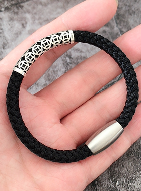 钱多多转运珠手链绳一缕青丝情人节创意礼物纯手工编织可添加头发