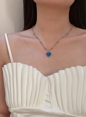 千亿少女#变色爱心ins韩国项链