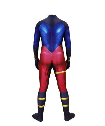成人儿童DC漫画正义联盟蓝色肌肉超人连体紧身衣Superman Cosplay - 图3