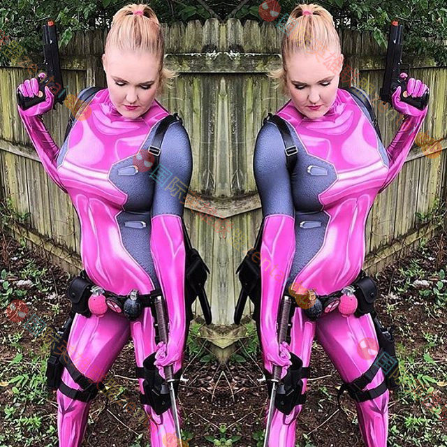 万圣节死侍连体紧身衣女款成人儿童动漫电影Deadpool Cosplay套装