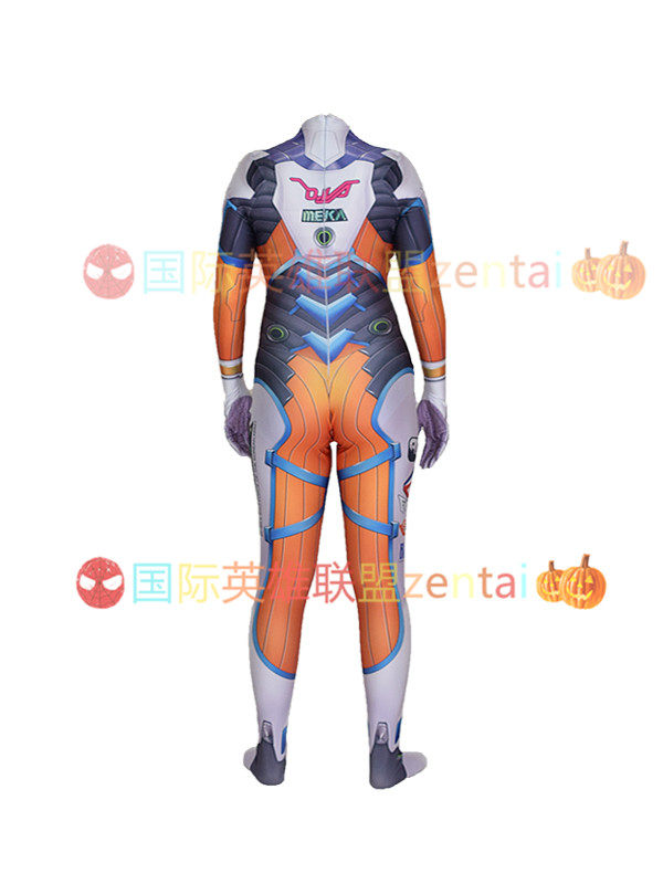 英雄联盟皮肤D.va守i望先锋蓝莓皮肤连体紧身衣D.Va Blueberry Skin战斗驾驶服