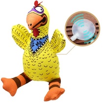 Vocal Pet Supplies Canvas Chicken Rhubarb Resistant Bite Farm Firm Grindstone Dog Toy Pet Toy