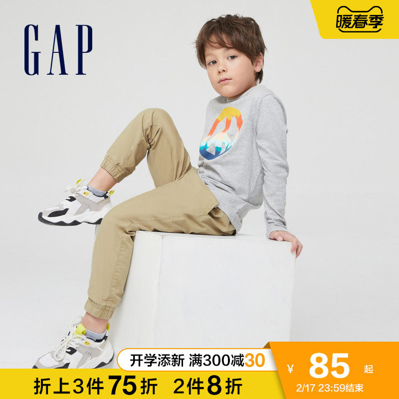 gap男童洋气束脚运动602573长裤 Gap裤子