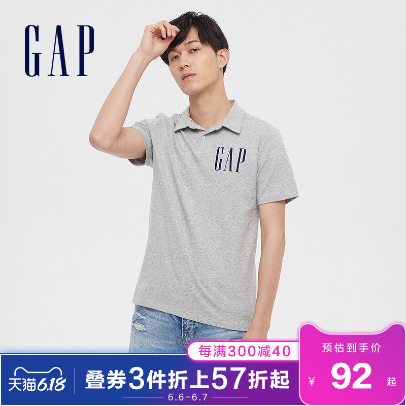 gap男装logo休闲短袖夏季polo衫 GapPolo衫