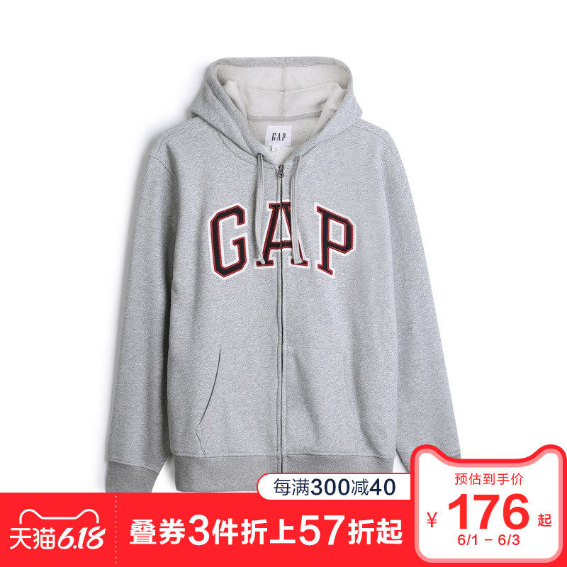 gap男装时尚拉链logo男士休闲卫衣 Gap卫衣