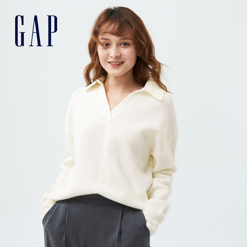 gap女装气质polo领宽松秋季毛衣 Gap毛衣