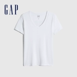 Gap Эластичная летняя цветная футболка, V-образный вырез, облегающий крой