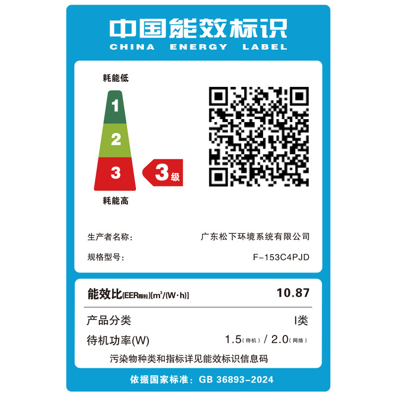 松下空气净化器除甲醛家用室内除菌智能净化机消毒机PDY150C