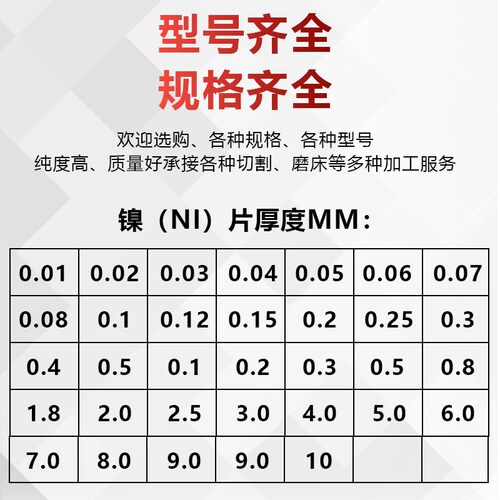 科研用 纯镍箔 镍带 镍板 镍皮 镍片 纯镍片 镍卷  Ni99.9%可定制 - 图1