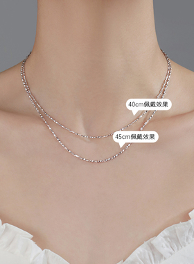 巷南999纯银素链裸链项链轻奢