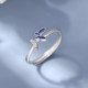 999 sterling silver butterfly ring for women niche design light luxury high-end feel open ring plain circle index finger ring