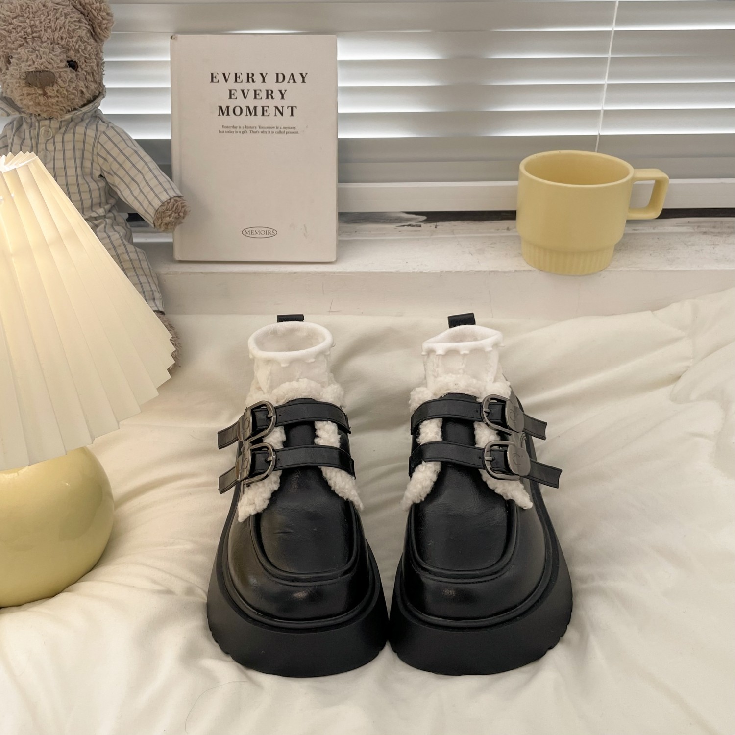 冬季小皮鞋女加绒保暖棉鞋复古jk厚底大头鞋学生休闲单鞋乐福鞋冬,淘宝优惠券,粉丝福利购,淘宝优惠卷