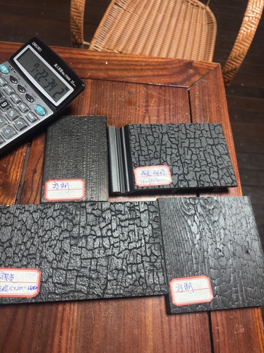 板烧杉板火烧木深度黑色木纹板龟裂纹爆裂纹碳化板材火烧木板防腐 - 图2