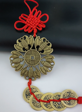 五福临门合金铜钱招财进宝门厅