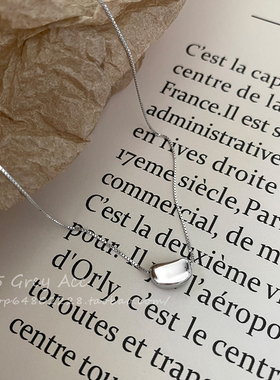 极简风银豆豆轻奢项链