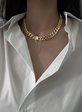 欧美钛钢古巴卫衣项链