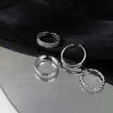 Tide, модный безразмерный комплект, небольшое дизайнерское кольцо, 4 предмета, на указательный палец, тренд сезона