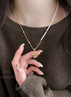 彩色珍珠葫芦吊坠项链女2026新款