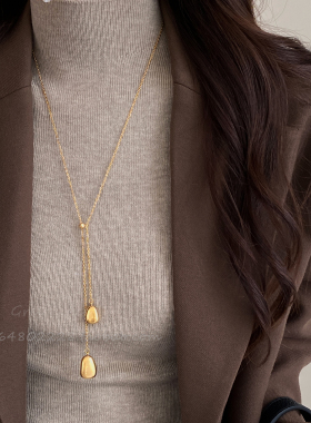 极简风水滴吊坠项链女2025新款