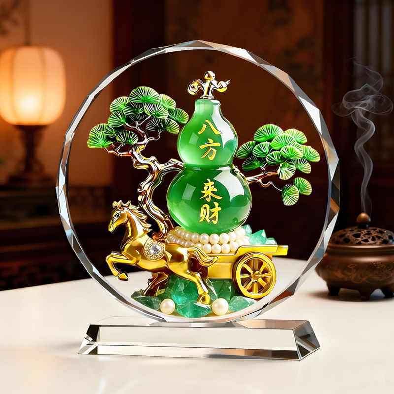 八方来财葫芦福禄马上来财摆件客厅玄关办公室电视柜书房桌面摆台,淘宝优惠券,粉丝福利购,淘宝优惠卷