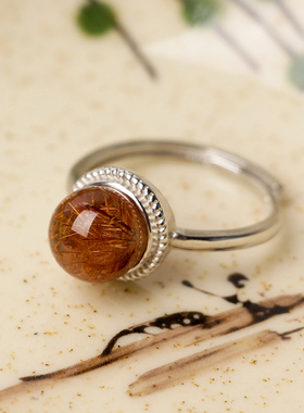 铜发晶事业有成强化信念戒指