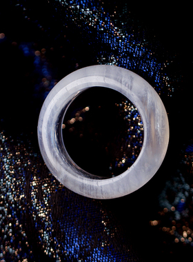 天然蓝月光指环王扳指戒指