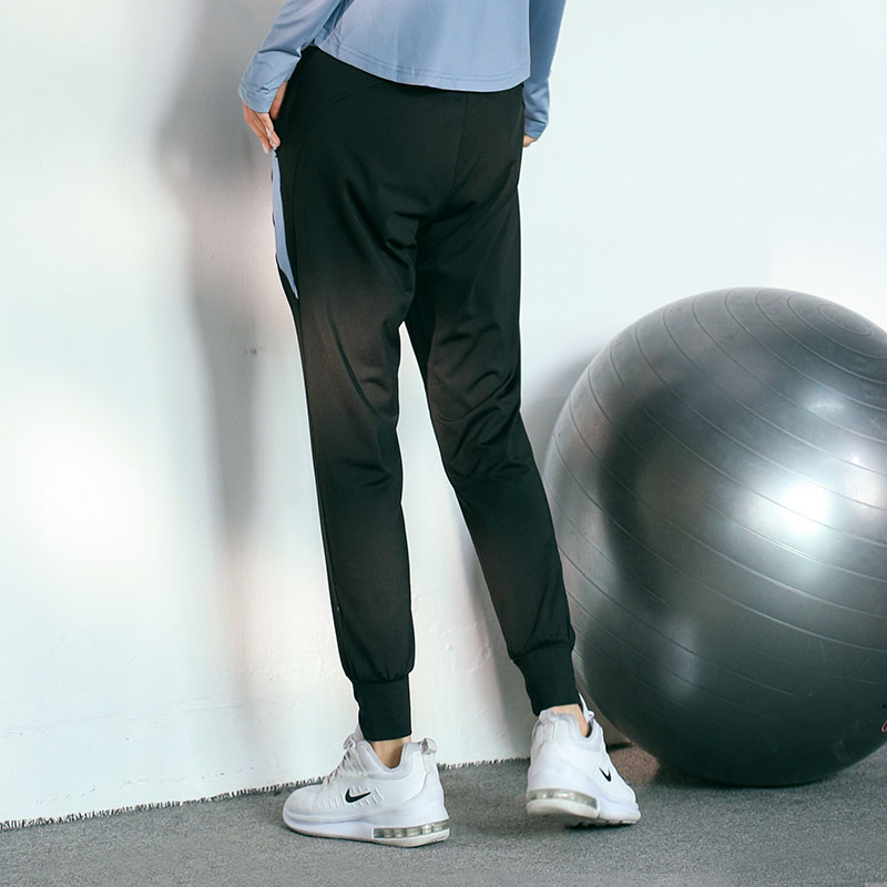 瑜伽裤运动跑步速干裤秋冬季2023新款宽松束脚外穿休闲女九分裤子