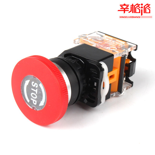 LA38/203 209B带STOP急停开关LA38-11ZS自锁紧急停止按钮开孔22cm - 图0