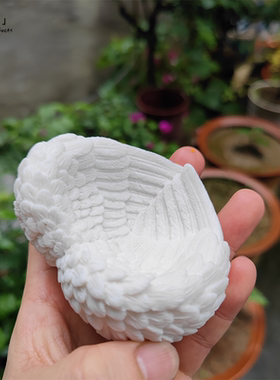 将作手造 天使翅膀摆件无火扩香石膏水晶球底座首饰戒指项链收纳