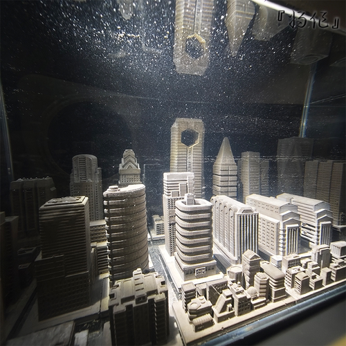 将作手造水泥建筑鱼缸水族布景造景失落城市房屋楼群沉水斗鱼缸 - 图0