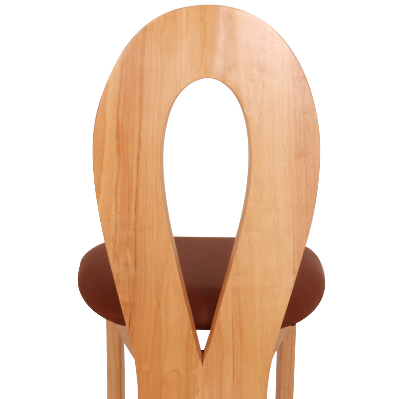 中古实木餐椅轻奢人鱼椅法式家用椅复古靠背椅化妆原木民宿餐厅椅 - 图1