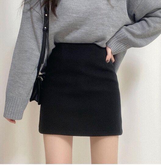 Woolen skirt 2025 new style with sweater