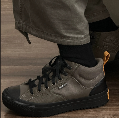 正品CONVERSE匡威Malden Boot莫尔登皮质加绒中帮保暖靴鞋A09492C - 图0