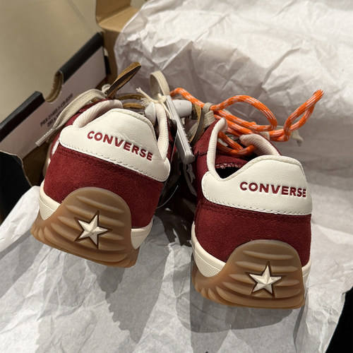 正品CONVERSE匡威 RunStarTtainer 深红色男女复古德训鞋 A16584C - 图3