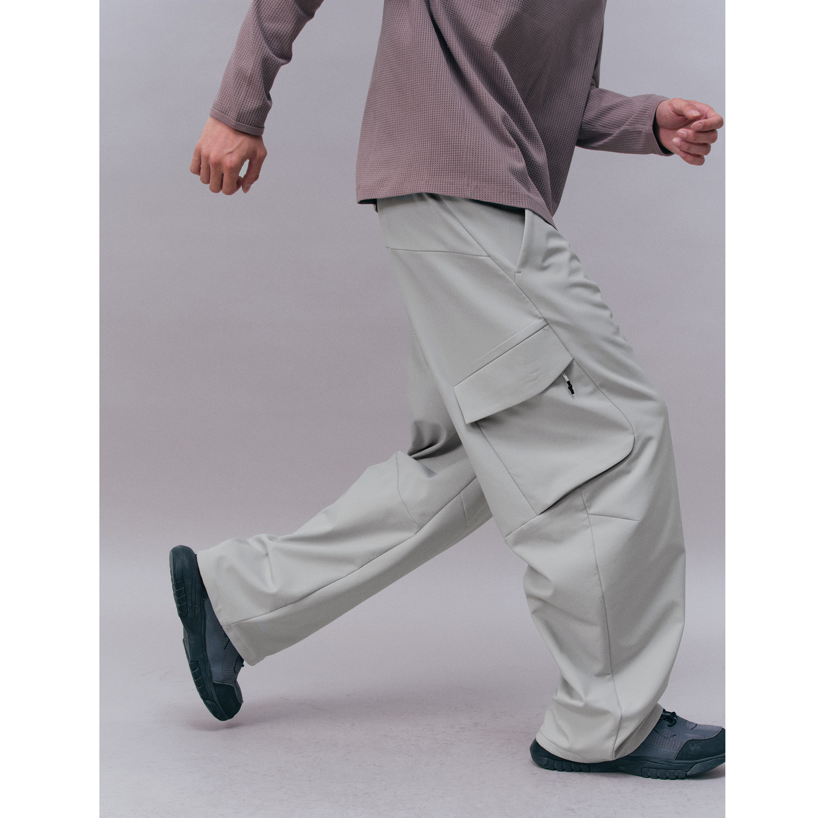 瞬时山野Monterest户外C6防泼水绒底极简工装软壳弯刀裤加绒保暖 - 图2